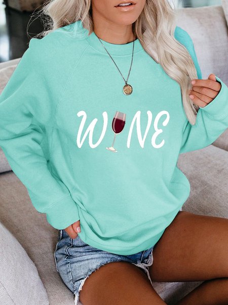 

Wine Women's Sweatshirt, Turquoise, Hoodies&Sweatshirts