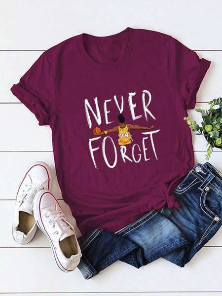 

Never Forget Kobe Graphic Tee, Wine red, T-shirts
