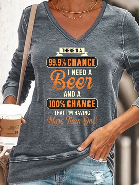 

Orange Beer Letters Women's Sweatshirt, Grey, Hoodies&Sweatshirts