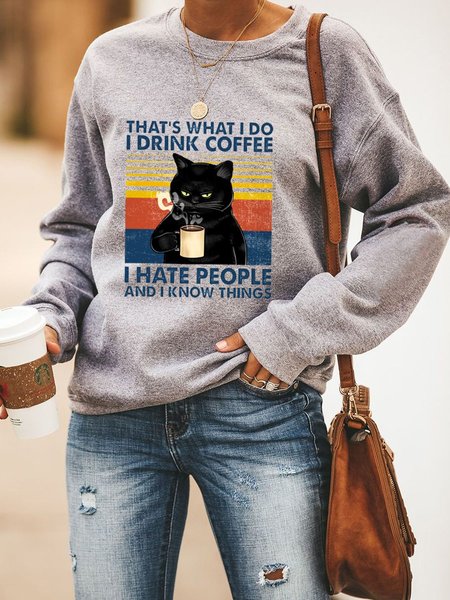 

I Hate People Women's Sweatshirt, Grey, Hoodies&Sweatshirts