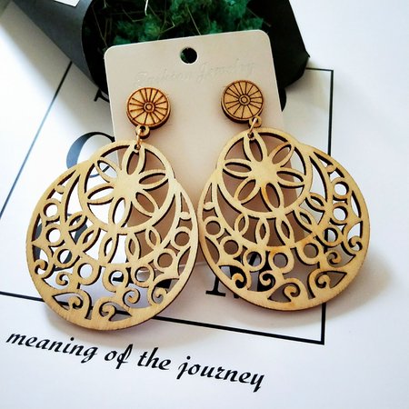 

Straw Vintage Earrings, Yellow, Earrings