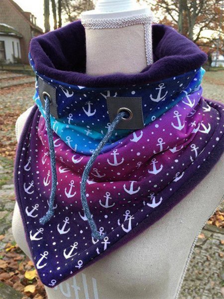 

Telaio Della Nave Stampa Triangolare Benda, Viola, Scarves&Gloves