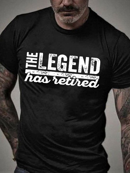 

Men The Legend Has Retired Tee, Black, T-shirts