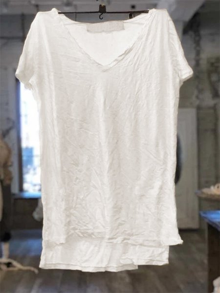 

Casual V Neck Tops, White, Tees & T-shirts