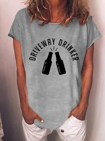 

Driveway Drinker Women's Tee, Gray, T-shirts