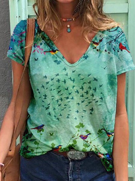 

Short Sleeve Shift Shirts & Tops, Green, Tops