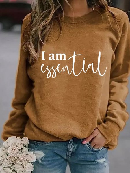 

I Am Essential Sweatshirt, Yellow, Hoodies&Sweatshirts
