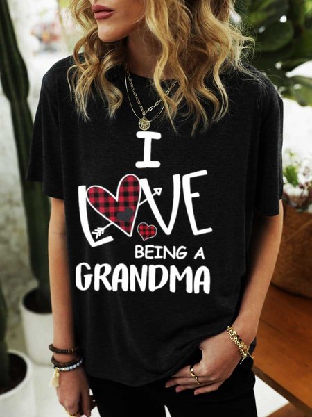 

I LOVE BEING A GRANDMA Shirt, Black, T-shirts