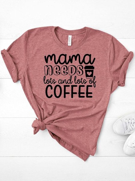 

Mama needs coffee Tee, Red, T-shirts