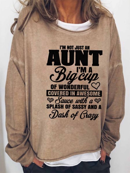 

I'm Not Just An Aunt Women's long sleeve sweatshirt, Light brown, Hoodies&Sweatshirts