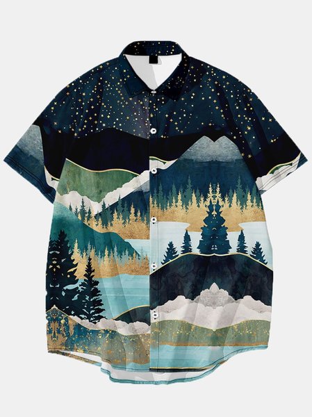 

Cotton-Blend Holiday Shirts & Tops, Blue, Short Sleeves Shirts