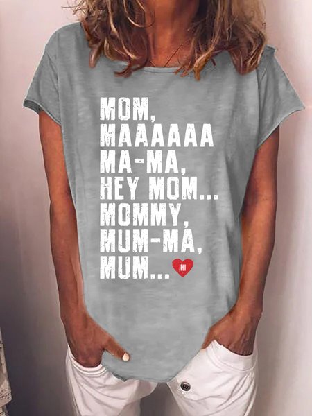 

Hey Mom Tee, Gray, T-shirts