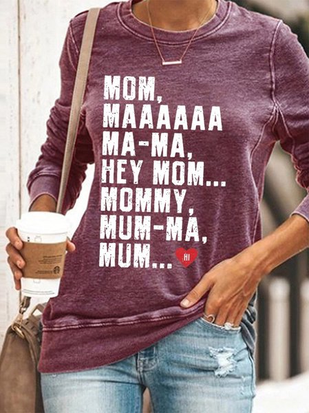 

Hey Mom Sweatshirt, Purple, Hoodies&Sweatshirts