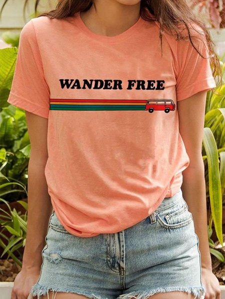 

Wander Free Tee, Brick red, T-shirts