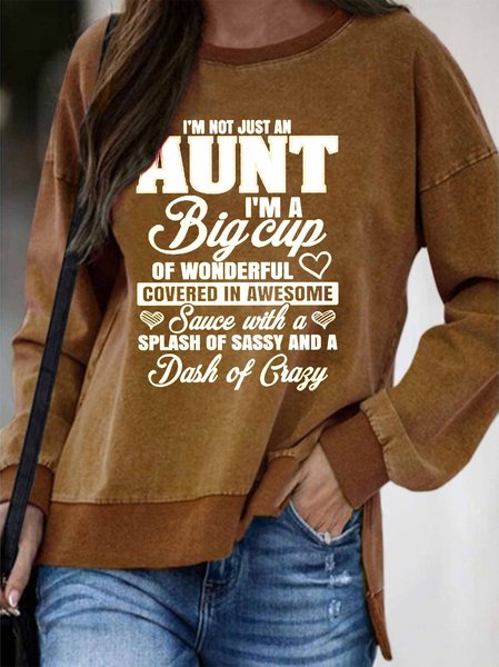 

I'm Not Just An Aunt Women's long sleeve sweatshirt, Brown, Hoodies&Sweatshirts