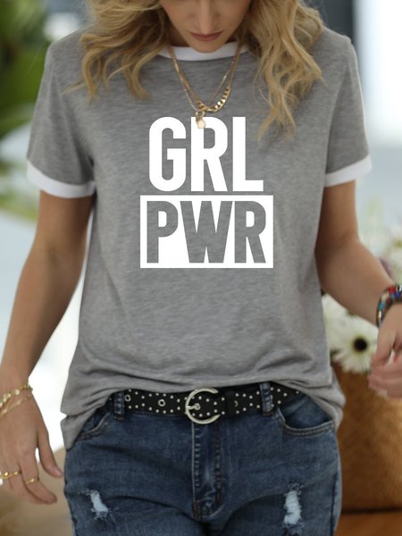 

Girl Power T-shirt, Gray, T-shirts
