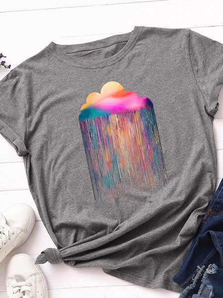 

Colorful Cloud Women's T-Shirt, Grey, T-shirts