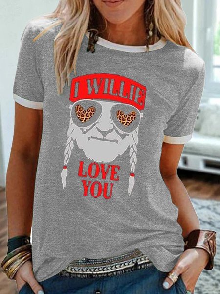 

I Willie Love You Tee, Gray, T-shirts