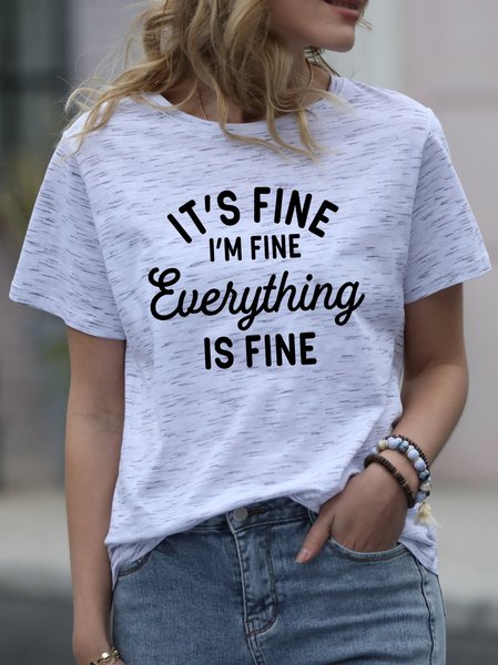 

I Am Fine Women T-Shirt, White, T-shirts
