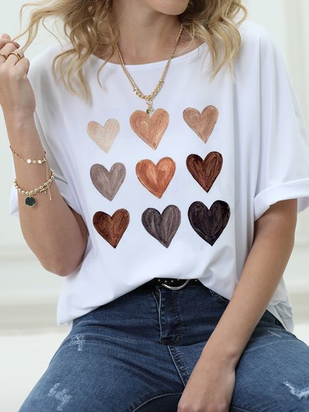 

Be Kind Heart Tee, White, T-shirts