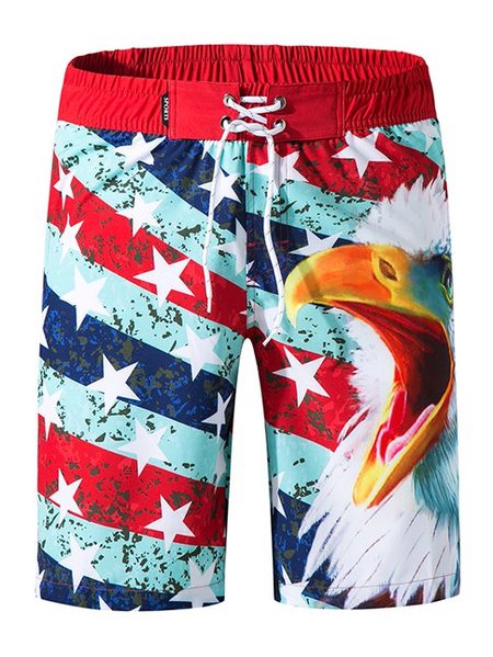 

Abstract Vintage Pants, Red, Men's shorts