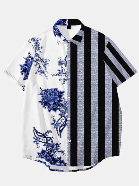 

Stripes Shirts & Tops, White, Men's Floral shirt