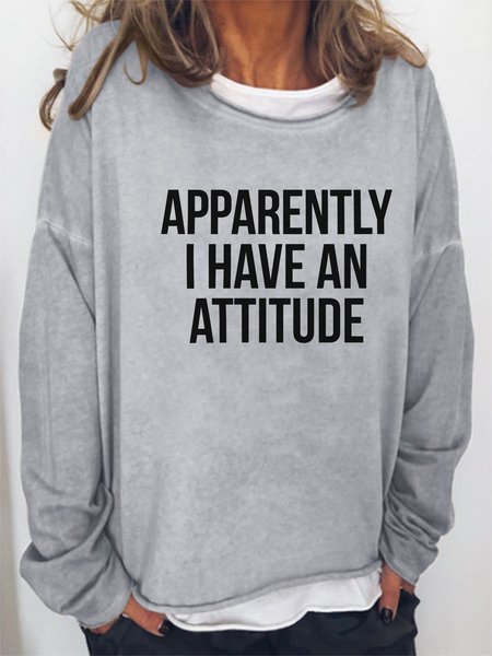

Apparently I Have An Attitude Sweatshirts, Gray, Hoodies&Sweatshirts