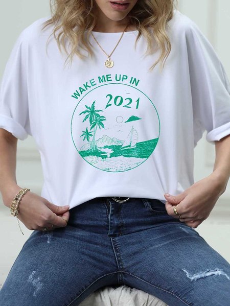 

Wake Me Up in 2021 Women's T-shirt, White, T-shirts