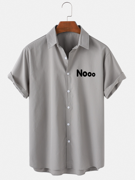 

Cotton Shirt Collar Shirts & Tops, Gray, Men's Floral shirt