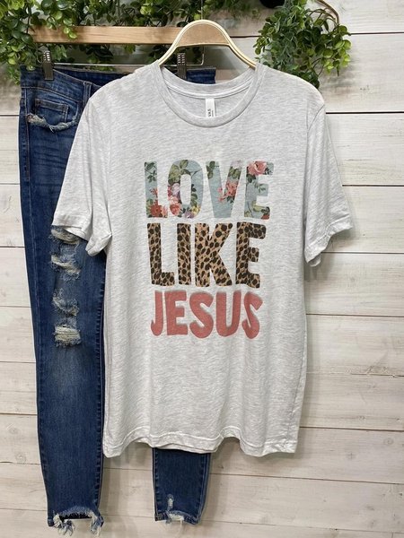 

Love Like Jesus Women's Shirt, Gray, T-shirts