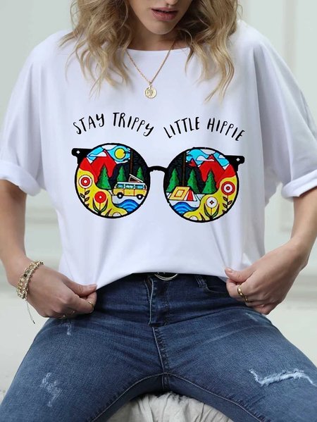 

Stay Trippy Little Hippie Women's T-shirt, White, T-shirts
