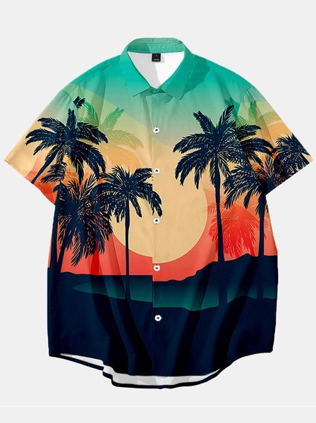 

Coconut Tree Shirts & Tops, Green, Men's Floral shirt