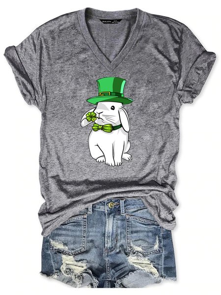 

St Patricks Rabbit Women's T-Shirt, Grey, T-shirts