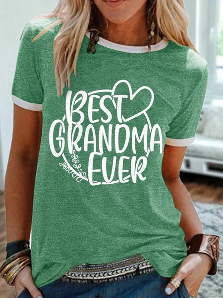 

Best Grandma Ever Graphic Short Sleeve Tee, Green, T-shirts