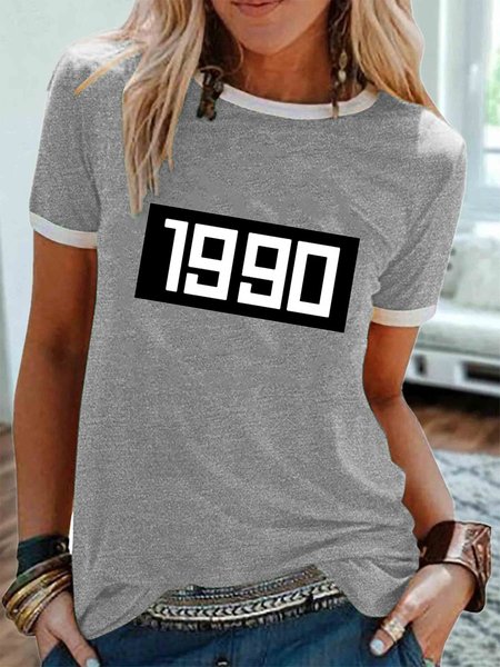 

1990 Retro T-shirt, Gray, T-shirts