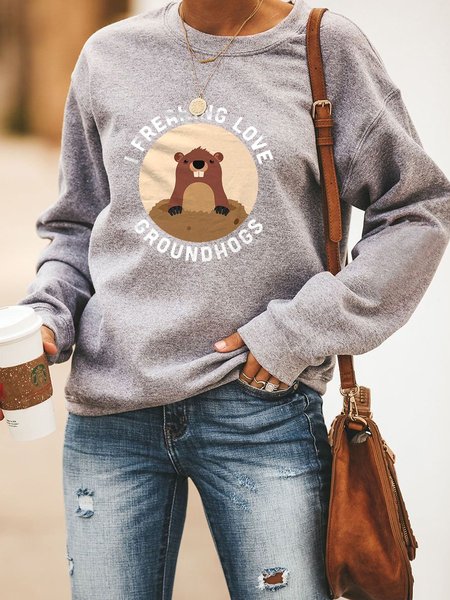 

Groundhogs Women's Sweatshirt, Grey, Hoodies&Sweatshirts