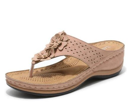 

Women Hollow Out Beach Casual Holiday Slippers, Pink, Sandals