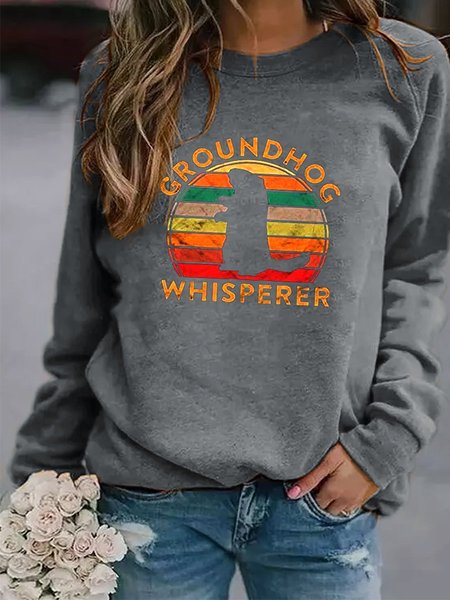 

Groundhog Whisperer Women's Sweatshirt, Grey, Hoodies&Sweatshirts