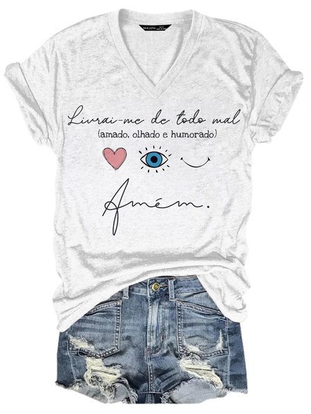 

Livrai-nos de todos os males Shirt, White, T-shirts