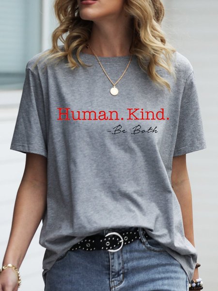 Humankind Be Both Graphic Tee, Gray, T-shirts