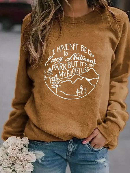 

I Haven't Been To Every National Park Sweatshirt, Yellow, Hoodies&Sweatshirts