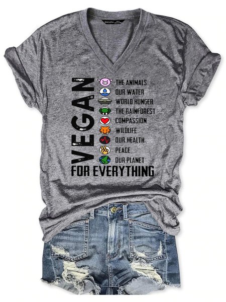 

Vegan Women's T-Shirt, Grey, T-shirts