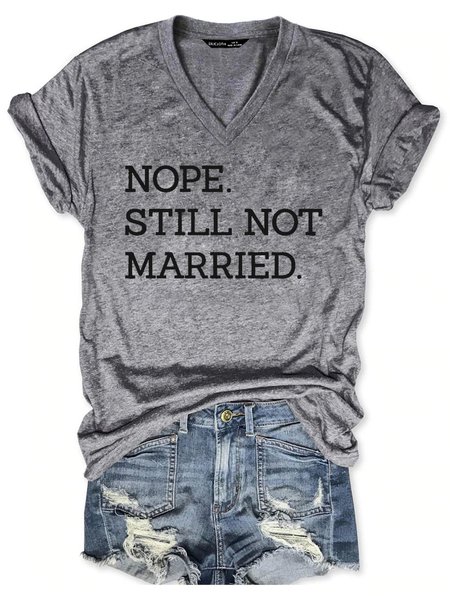 

Nope Still Not Married Tee, Gray, T-shirts