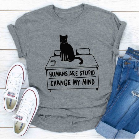 

Humans Are Stupid T-shirt, Gray, T-shirts