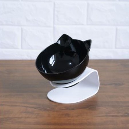 

Raised Cat Food Bowl with Stand Elevated Pet Bowls Perfect for Cats and Small Dogs, Black, Pet Supplies