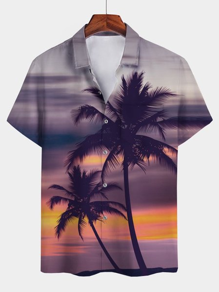 

Square Neck Vintage Abstract Shirts, Gray, Men's Floral shirt
