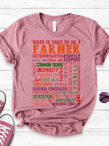 

What is take to be a Farmer Shirt, Brick red, T-shirts