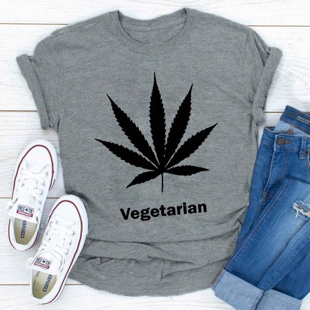 

Vegetarian Weed Women's T-shirt, Gray, T-shirts
