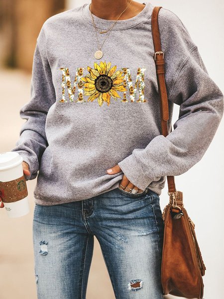 

Sunflower Mom Women's Sweatshirt, Grey, Hoodies&Sweatshirts