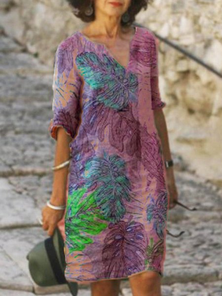 

Half Sleeve Shift Vintage Dresses, Wine red, Dresses